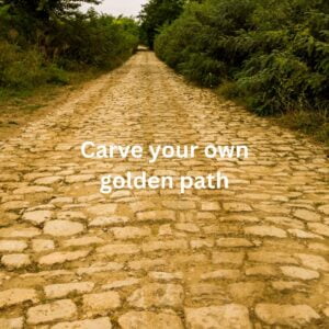 1725578298882 Author Brandon Jenkins writes about being at a crossroads. Picture shows a brick road with the text "Create your own golden path."
