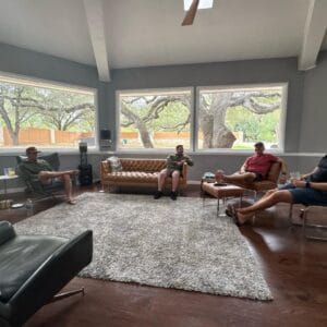 1730727472422 Author and Coach, Brandon Jenkins, pictured meeting with his accountability group. He writes about feeling the pressure.