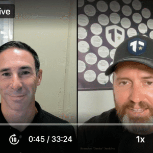 Coaches Brandon Jenkins and Tom Murray are shown in this video clip from Leadership Ready Room chats.