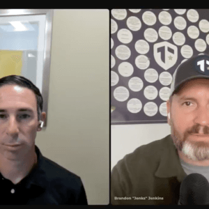 Brandon Jenkins and Tom Murray are pictured during a Leadership Ready Room Chat.