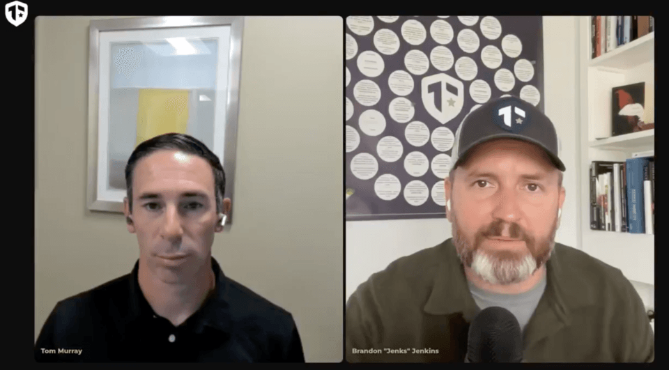 Brandon Jenkins and Tom Murray are pictured during a Leadership Ready Room Chat. 